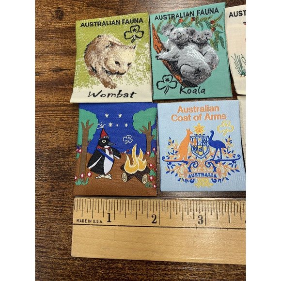 Girl Guides Australia Camping Australian Fauna Coat of Arms Ribbon Patch LOT 6 - Picture 3 of 6